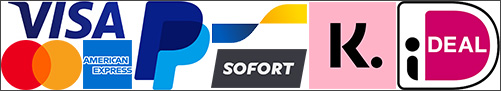 Paiement par Visa, Mastercard, PayPal, Virement bancaire